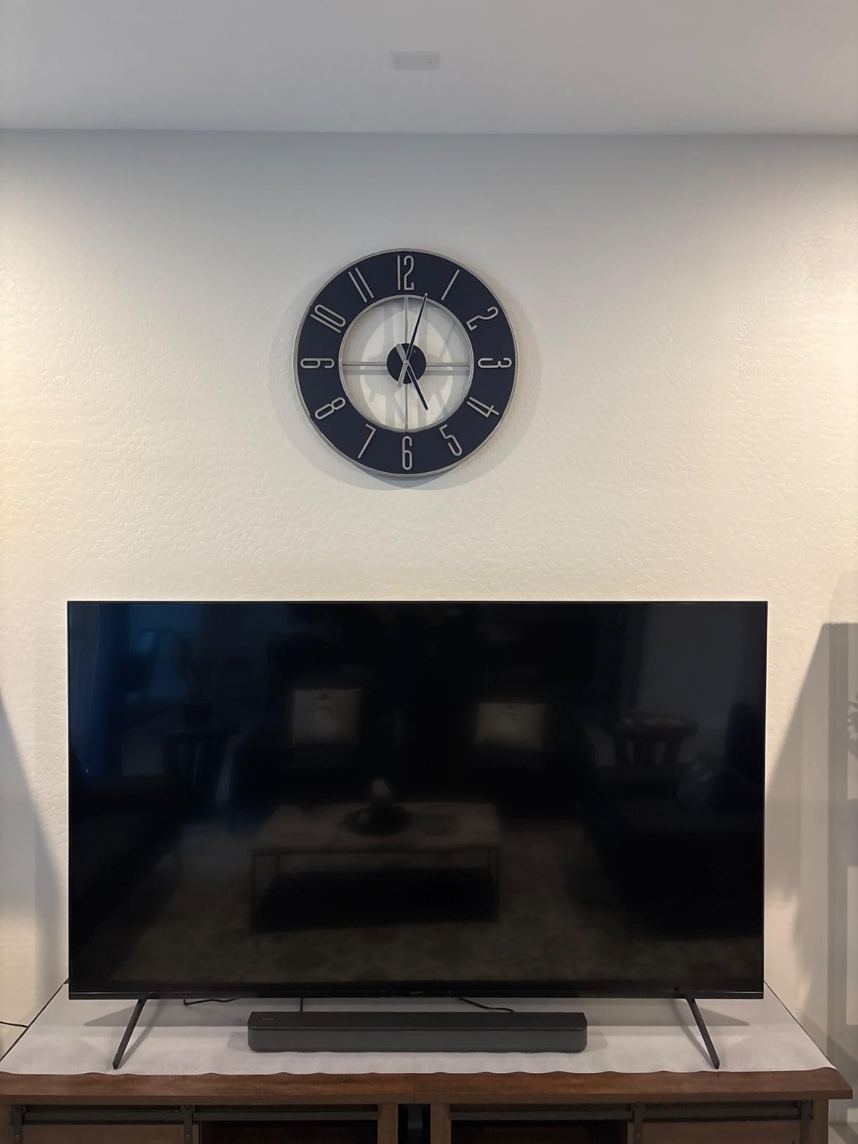 Bulova Blue Steel Oversize Wall Clock | Model C4809, 27