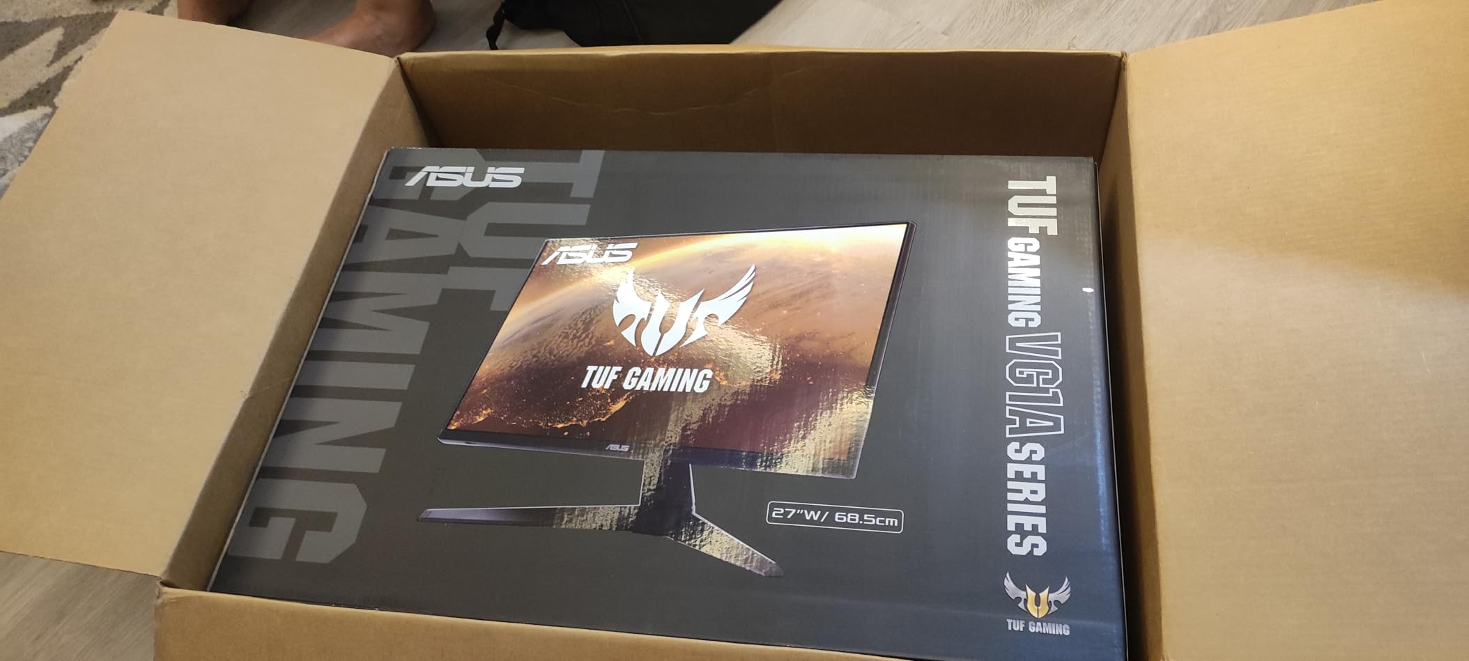 ASUS TUF Gaming 27-inch 2K HDR Monitor (VG27AQ1A) - QHD (2560 x 1440), IPS, 170Hz (Supports 144Hz), 1ms, Extreme Low Motion Blur, Speaker, G-SYNC Compatible, VESA Mountable, DisplayPort, HDMI customer photo 1