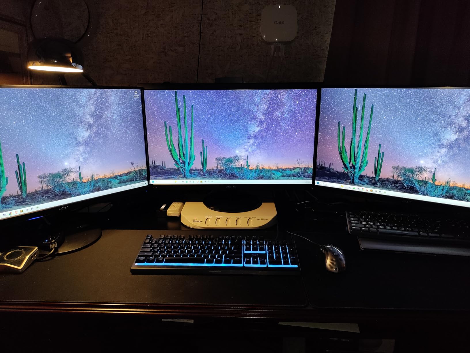 TEDNETGO Large Gaming Mouse Pad, Waterproof Extra Large Big Mouse Pad with Stitched Edge, XXL Non-Slip Black Computer Long Mousepad Desk Mat for Gamer, Office & Home, Black customer photo 2