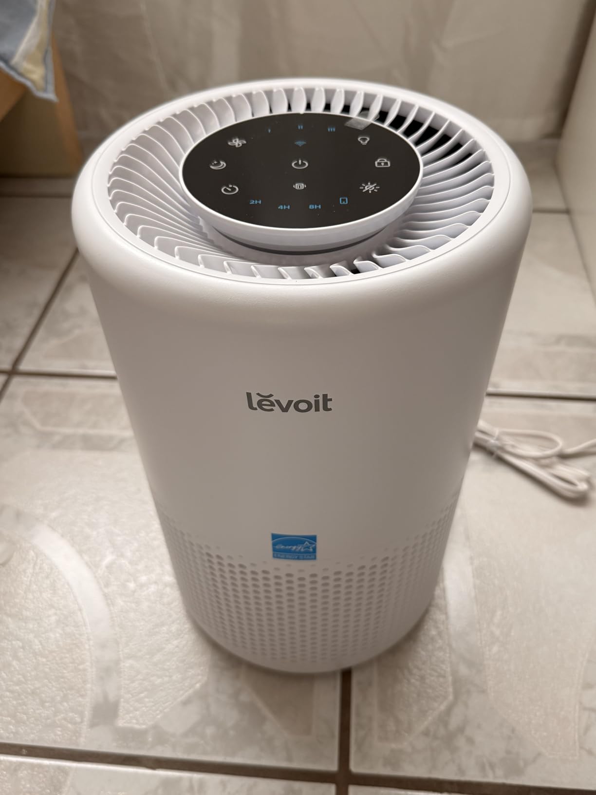 LEVOIT Air Purifier for Home Bedroom Dorm Room, Smart & Voice Control, AHAM VERIFIED, 3-in-1 Filter With HEPA Sleep Mode, for Pollen, Pollutants, Smoke, Dander, Dust, Core 200S-P, White customer photo 1