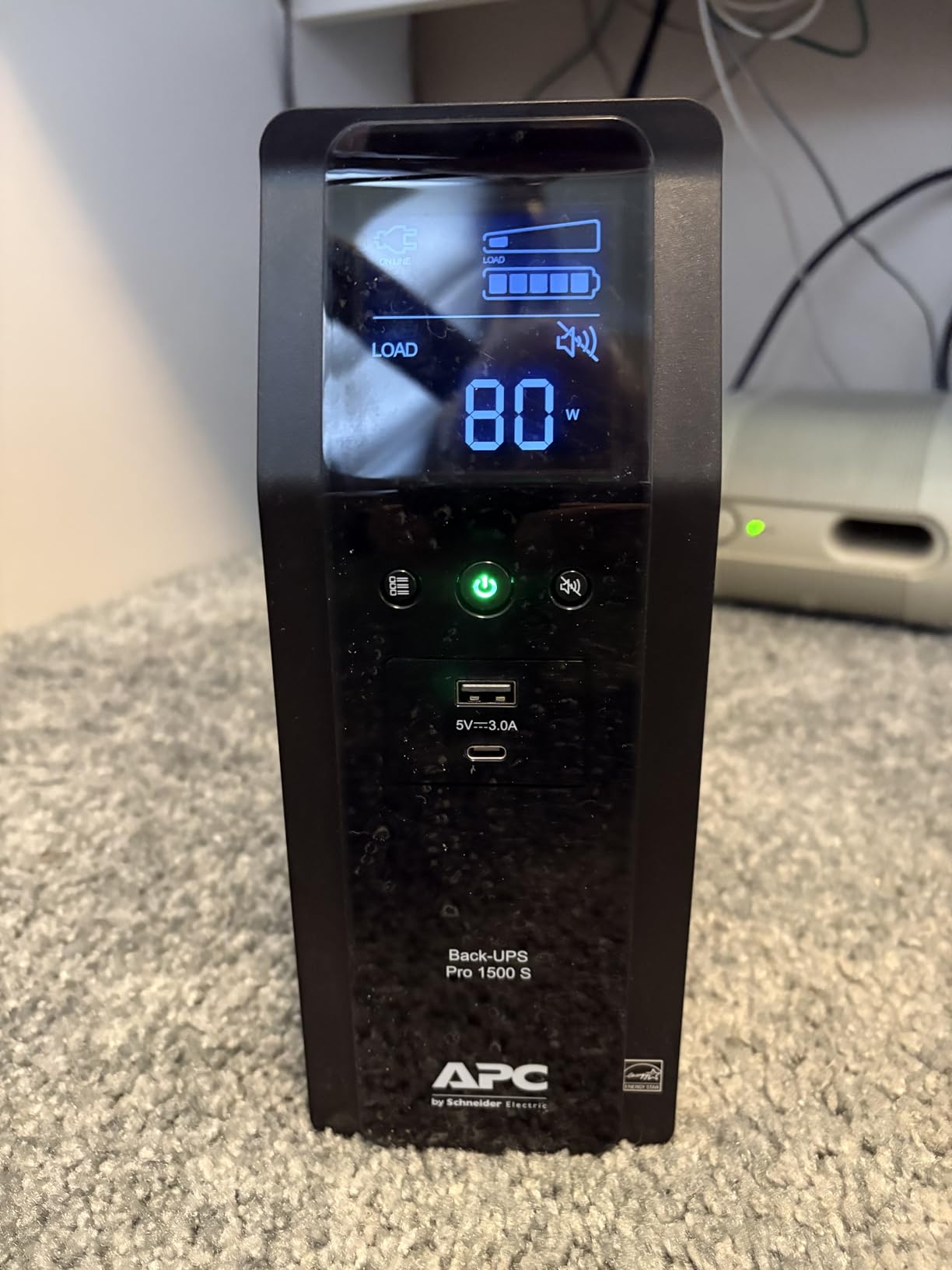 APC Back-UPS Pro Sinewave UPS, 1500VA/900W UPS Battery Backup & Surge Protector, AVR, 10 Outlets, LCD, USB-C Charging, UL Certified, BR1500MS2 Uninterruptible Power Supply for Computers, Electronics customer photo 1