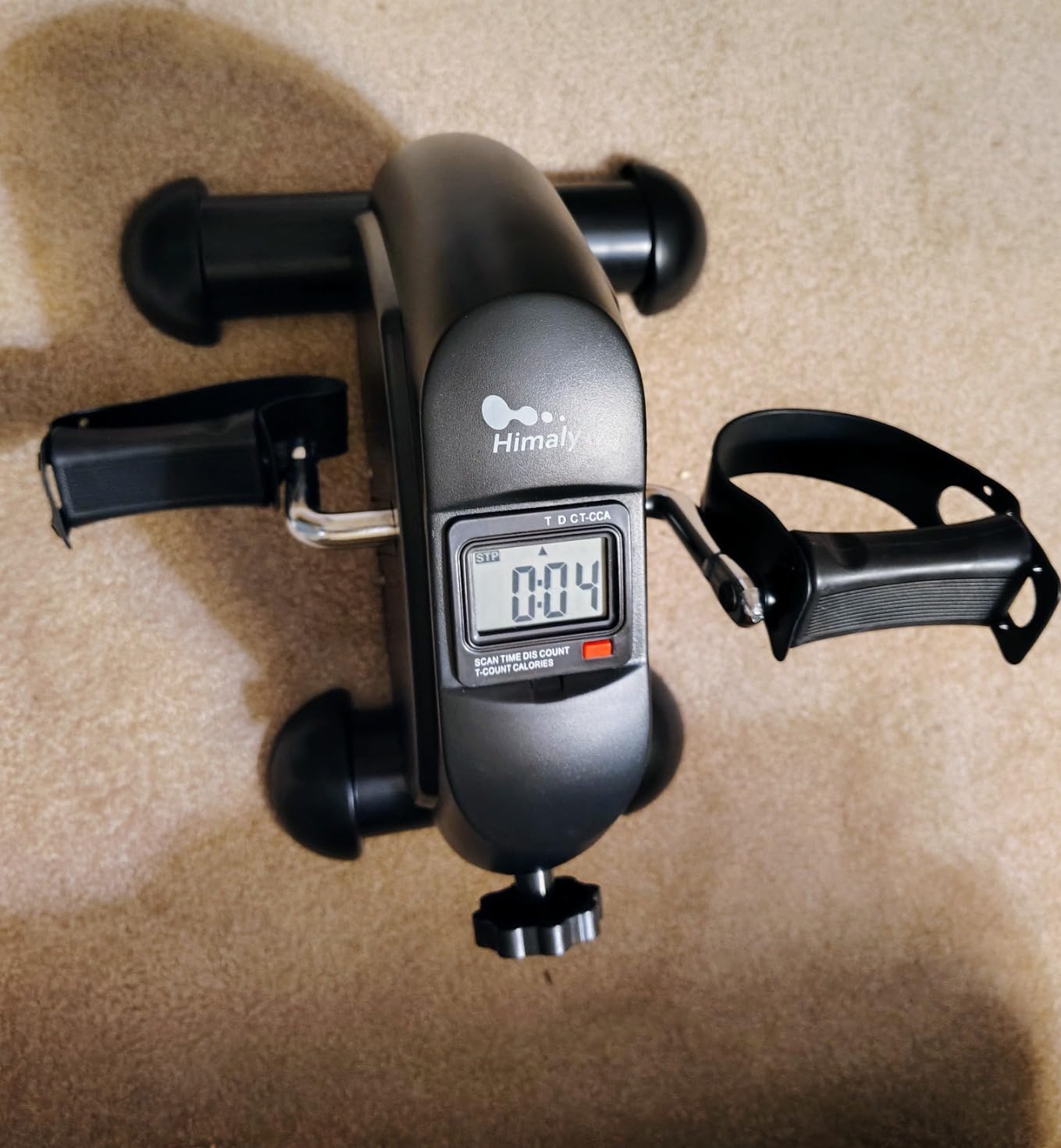 Mini Exercise Bike, himaly Under Desk Bike Pedal Exerciser Portable Foot Cycle Arm & Leg Peddler Machine with LCD Screen Displays customer photo 1