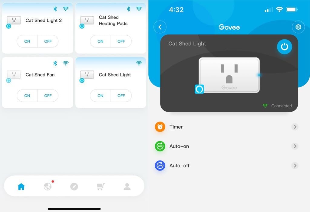 Govee Smart Plug 15A, WiFi Bluetooth Outlets 4 Pack, Work with Alexa and Google Assistant, WiFi Plugs with Multiple Timers, Govee Home APP Group Control, ETL&FCC Certified customer photo 2