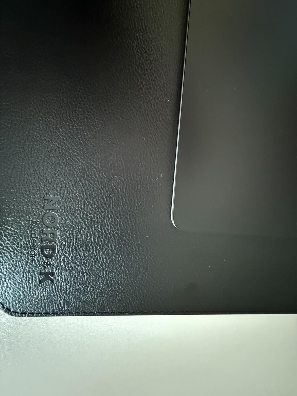 Nordik Cork Leather Desk Mat Cable Organizer (Pebble Black 35 X 17 inch) Premium Extended Mouse Mat for Home Office Accessories - Non-Slip Vegan Leather Desk Pad Protector & Desk Blotter Pad customer photo 1