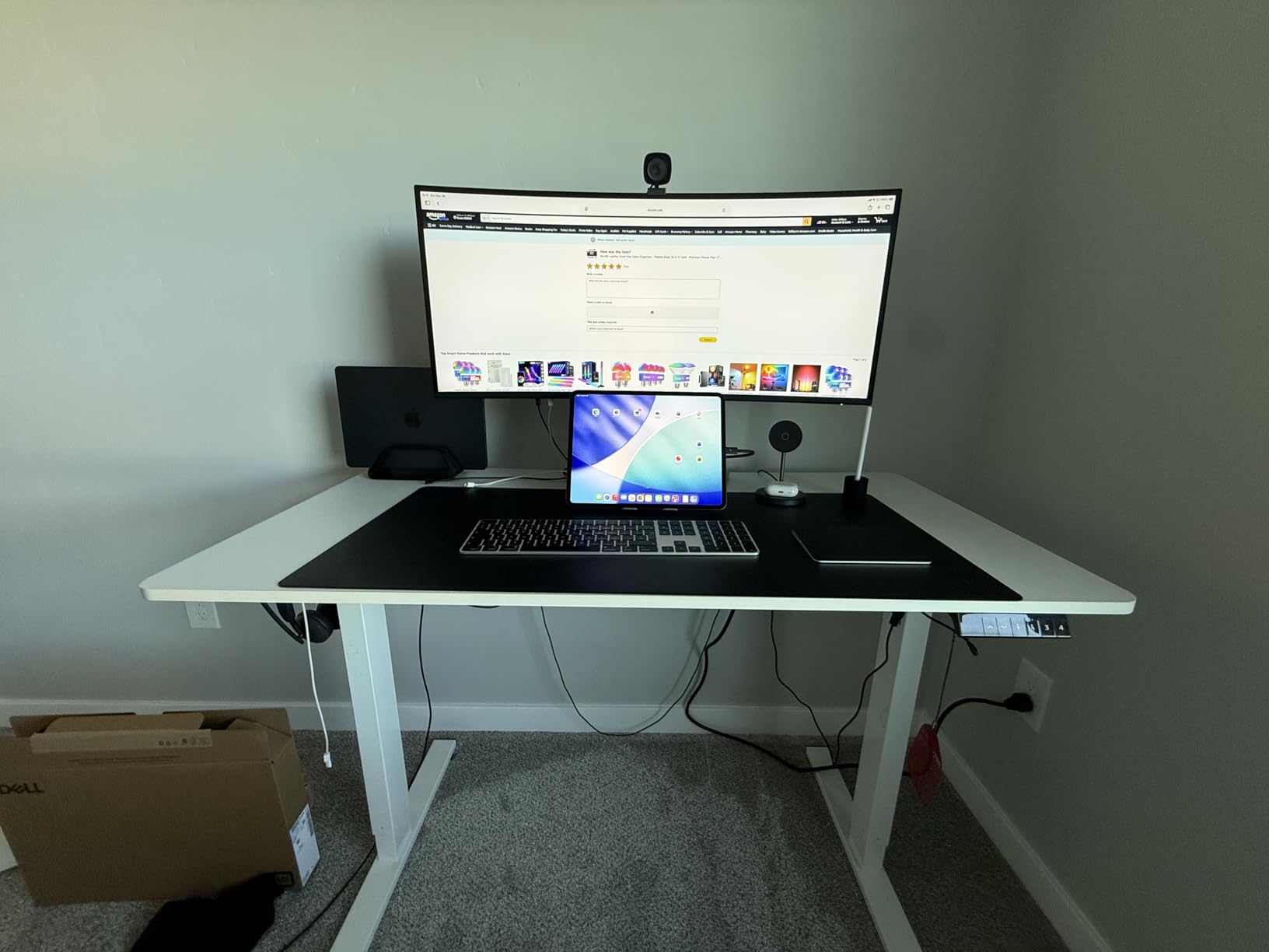 Nordik Cork Leather Desk Mat Cable Organizer (Pebble Black 35 X 17 inch) Premium Extended Mouse Mat for Home Office Accessories - Non-Slip Vegan Leather Desk Pad Protector & Desk Blotter Pad customer photo 2