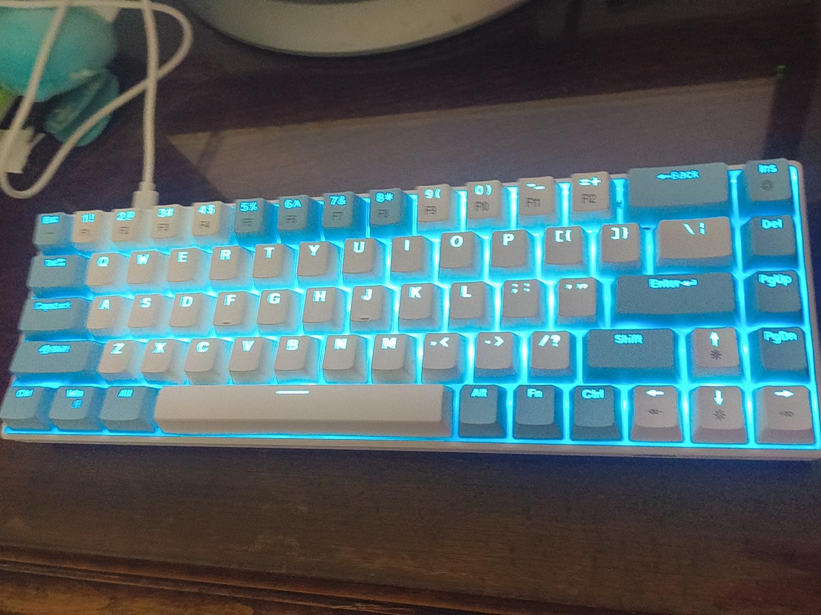 MageGee Portable 60% Mechanical Gaming Keyboard, MK-Box LED Backlit Compact 68 Keys Mini Wired Office Keyboard with Red Switch for Windows Laptop PC Mac - Black/Grey customer photo 1