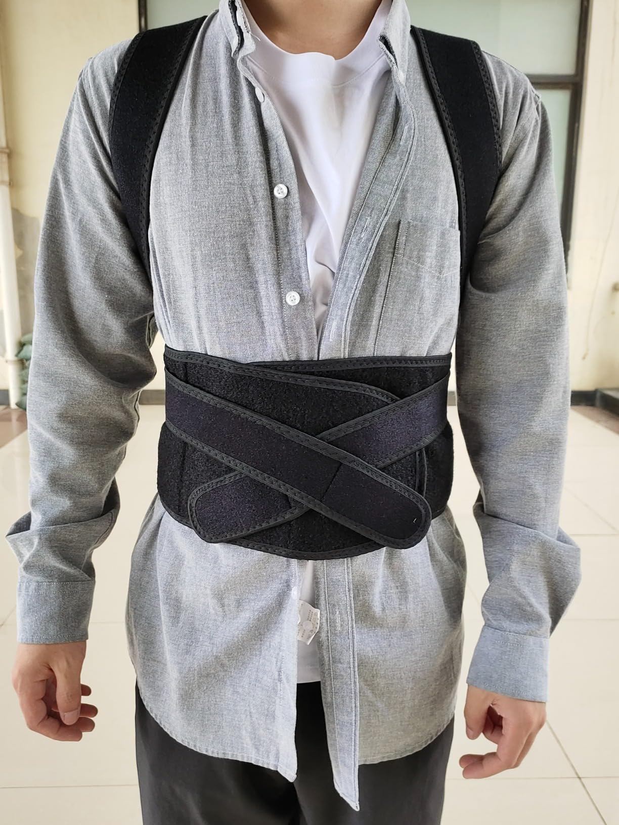 Selbite Posture Corrector for Men and Women - Back Brace for Upper and Lower Body Support - Adjustable Straightener with Pain Relief and Muscle Memory (Medium) customer photo 2