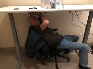 VariDesk Classic Electric Standing Desk - Dual Motor with Memory Presets, Stable T-Style Legs - 72x30 inch customer photo 1