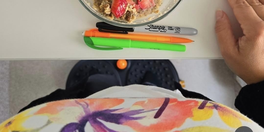 Trobing Standing Desk Mat Balance Board with Rollerball, Wooden Wobble Anti Fatigue Mat Balance Board for Standing Desk, Home Office Non-Slip Comfort Floor Mat to Relieve Foot, Knee, and Back Pain customer photo 2