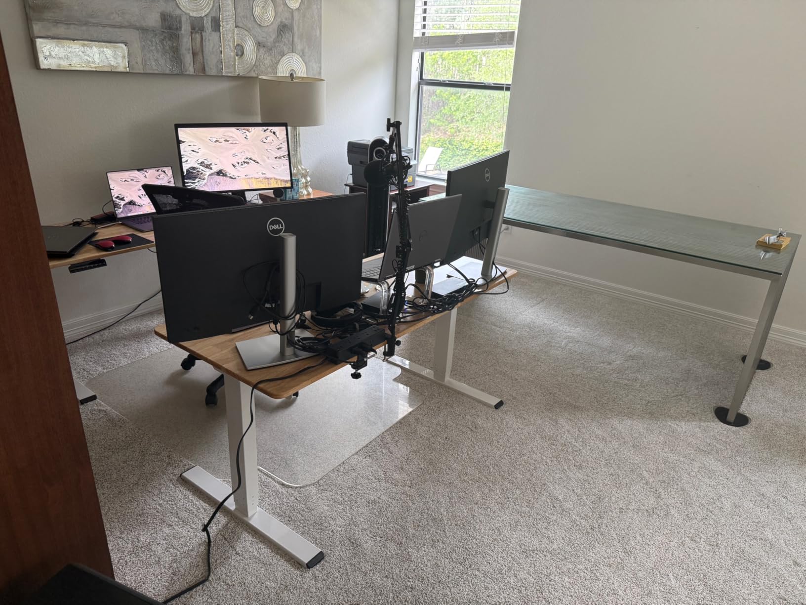 FlexiSpot E6 Bamboo 3-Stage Dual Motor Electric Standing Desk 55 x 28 Sit Stand Up Desk, Holds 220 lbs, Adjustable Height w/ Memory Presets, Solid Bamboo Desktop & Black Frame, Ships in 2 Boxes customer photo 2