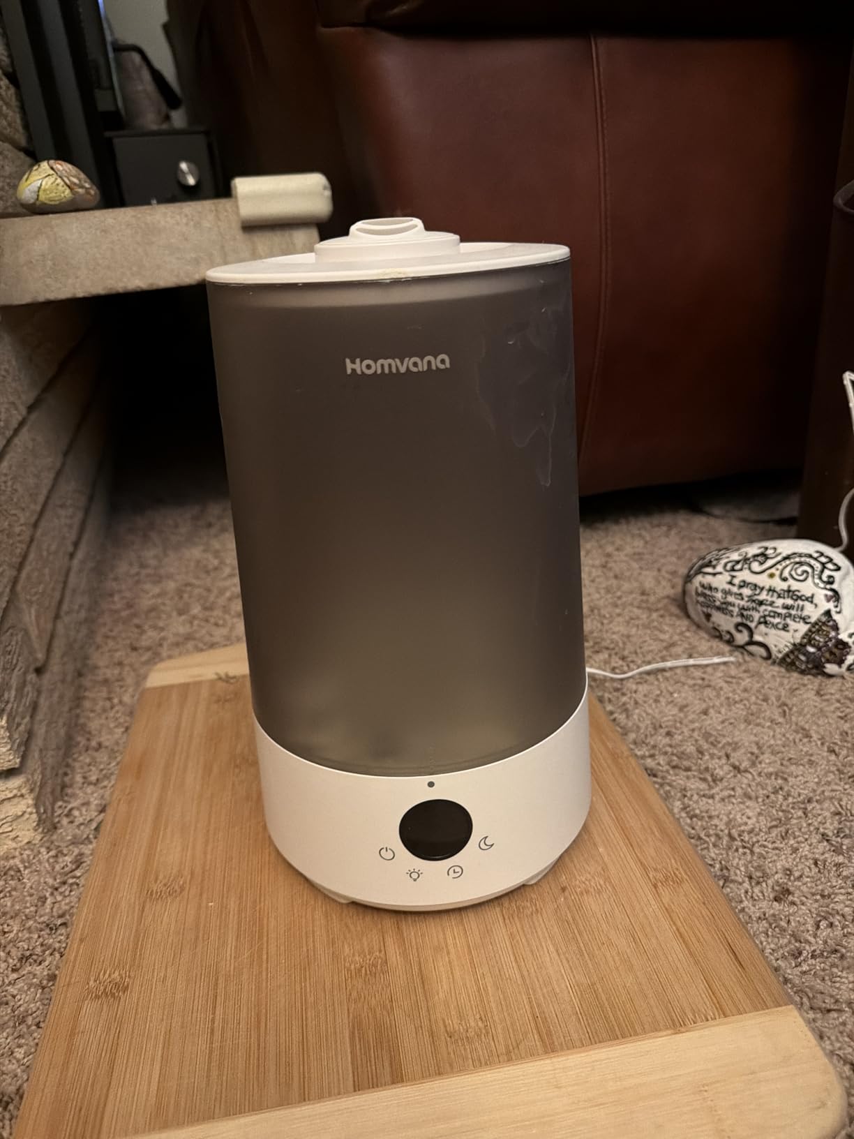 Homvana Humidifiers for Bedroom Home, 3.6L Cool Mist Top-Fill 34H Super Long Time, Quiet 23dB, Baby Humidifier, Oil Diffuser customer photo 1