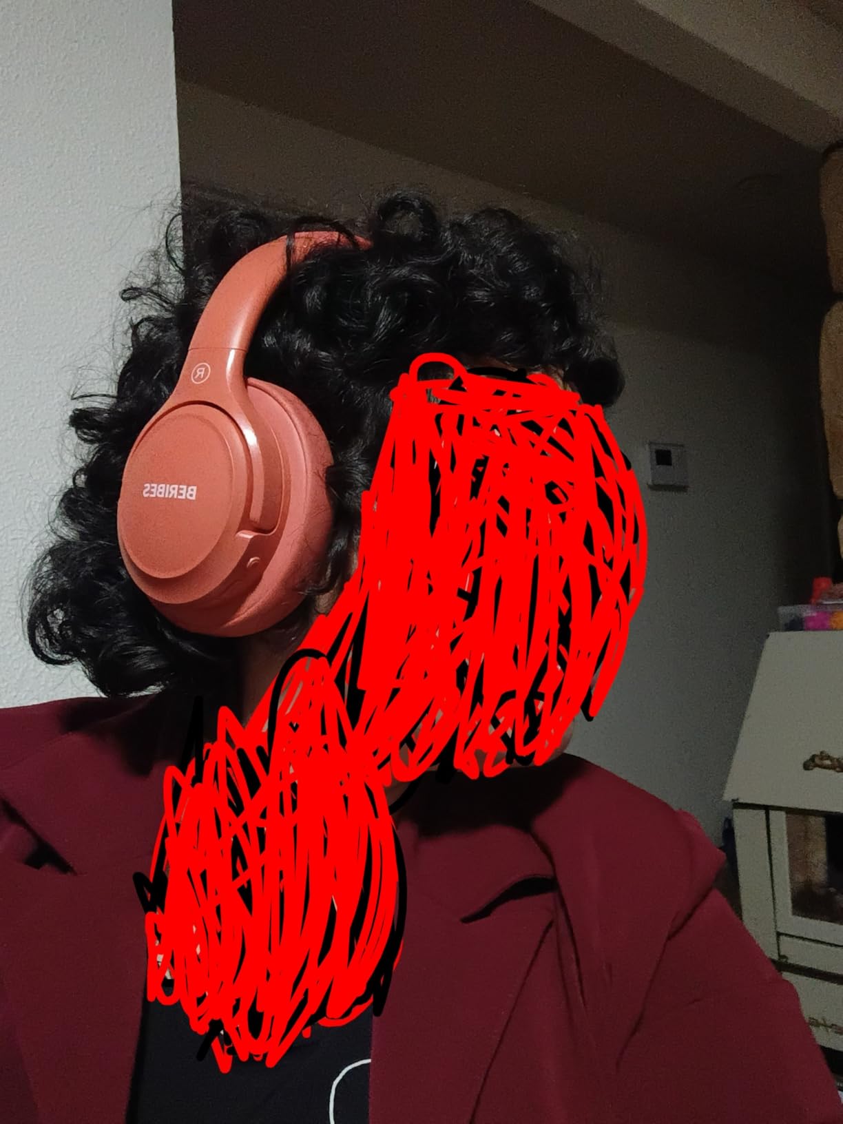 BERIBES Bluetooth Headphones Over Ear, 65H Playtime and 6 EQ Music Modes Wireless Headphones with Microphone, HiFi Stereo Foldable Lightweight Headset, Deep Bass for Home Office Cellphone PC Ect. customer photo 2