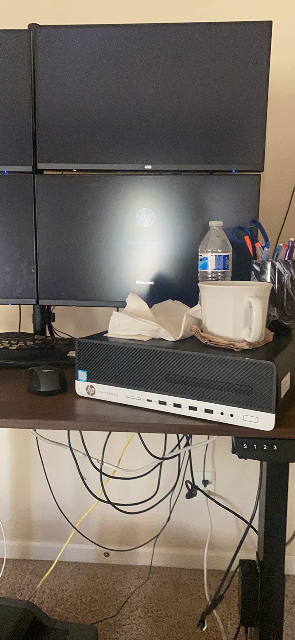 HP Trading Optimized PC Bundle Intel i5 6th Gen, 32GB RAM, 512 GB nvme SSD, 4 New 24 Monitors, 2 Network Cards, Trading Platform Support, MTG 4 in 1 USB HUB, MTG Keyboard Mouse Windows 11 (Renewed) customer photo 1