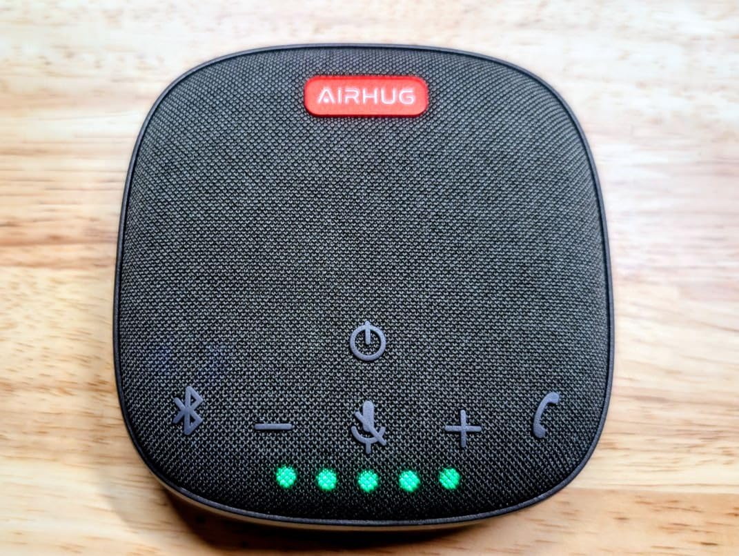 AIRHUG Conference Speaker and Microphone, Bluetooth Speakerphone with 360° Voice Pickup, Advanced Noise Reduction, USB-C Plug & Play, Compatible with Zoom and MS Team customer photo 2