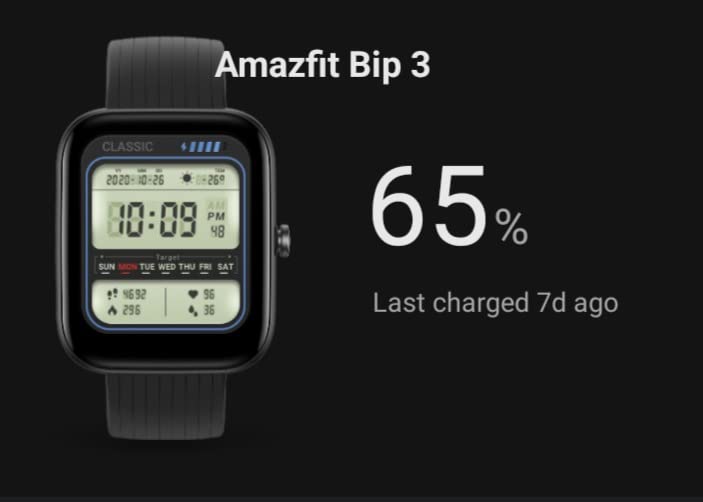 Amazfit Bip 3 Smart Watch for Android iPhone, Health Fitness Tracker with 1.69