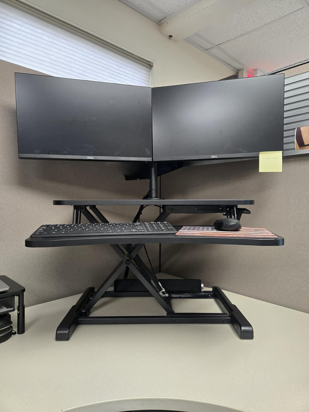 VIVO 42 inch Desk Converter, K Series, Height Adjustable Sit to Stand Riser, Dual Monitor and Laptop Workstation with Wide Keyboard Tray, Black, DESK-V042KB customer photo 1