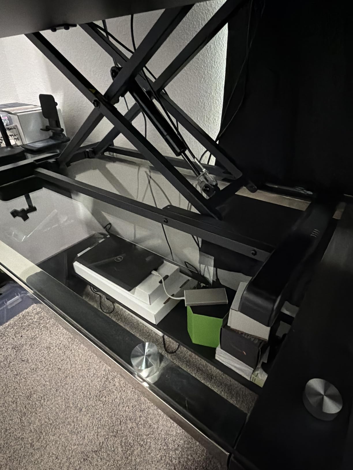 VIVO 42 inch Desk Converter, K Series, Height Adjustable Sit to Stand Riser, Dual Monitor and Laptop Workstation with Wide Keyboard Tray, Black, DESK-V042KB customer photo 2