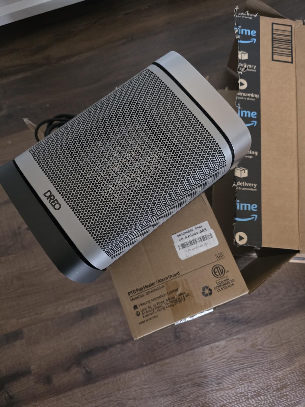 DREO Space Heater for Bathroom and Indoor, Portable Heater, 1500W Safe and Quiet PTC Ceramic Heater, 41-95°F Digital Thermostat, 70°Oscillating, Remote, ALCI Safety Plug, 12h Timer, 5 Modes customer photo 1