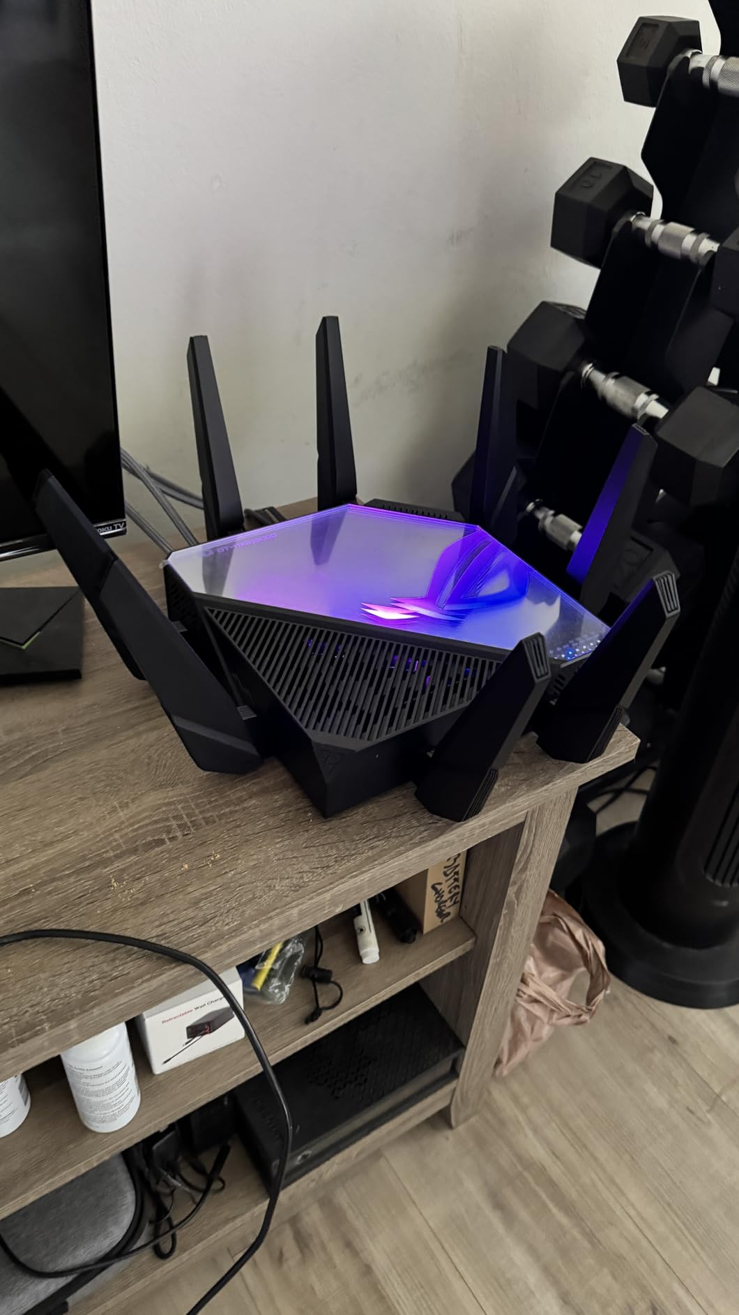 ASUS ROG Rapture WiFi 6E Gaming Router (GT-AXE16000) - Quad-Band, 6 GHz Ready, Dual 10G Ports, 2.5G WAN Port, AiMesh Support, Triple-Level Game Acceleration, Lifetime Internet Security, Instant Guard customer photo 2
