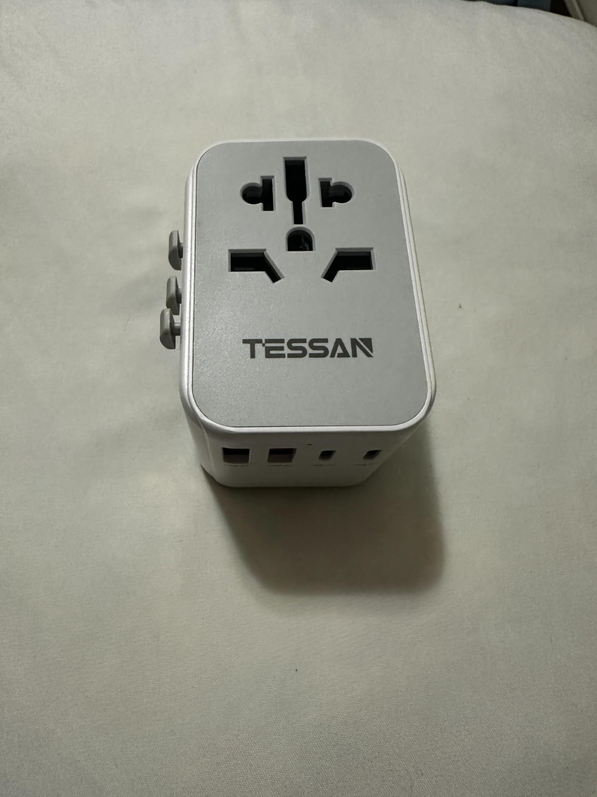 TESSAN Universal Travel Adapter 28W, International Power Adapter with 3 USB C 2 USB A Charging Ports, Worldwide Plug Adaptor for US to European UK Italy Ireland New Zealand (Type C G A I) customer photo 1