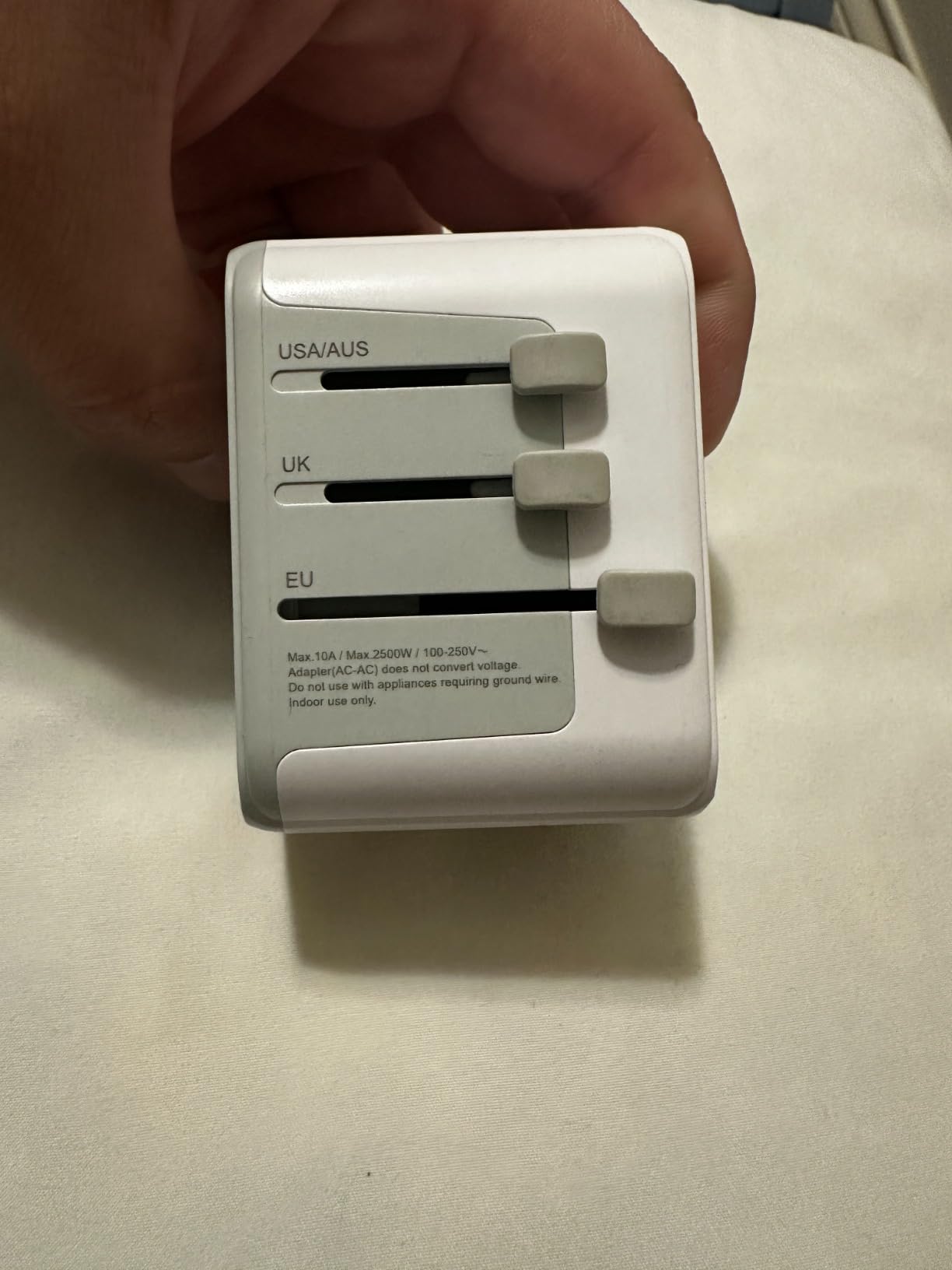 TESSAN Universal Travel Adapter 28W, International Power Adapter with 3 USB C 2 USB A Charging Ports, Worldwide Plug Adaptor for US to European UK Italy Ireland New Zealand (Type C G A I) customer photo 2