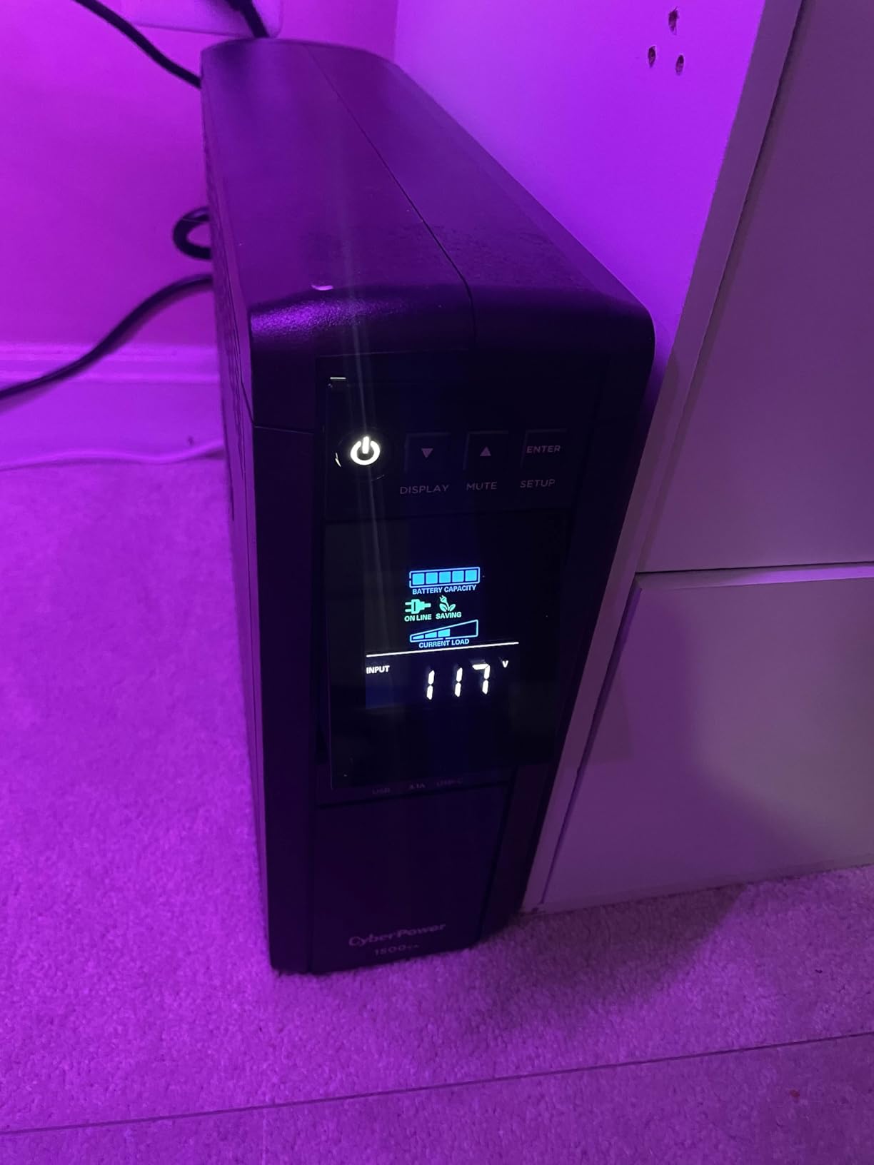 CP1500PFCRM2U PFC Sinewave UPS Battery Backup and Surge Protector, 1500VA/1000W, 8 Outlets, AVR, Short Depth 2U Rackmount, UL Certified customer photo 2
