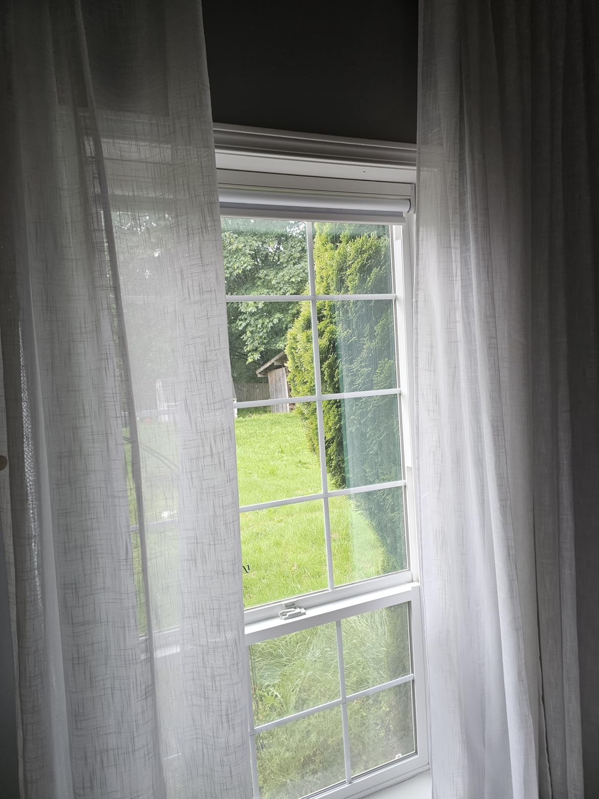 Grandekor Motorized Roller Shade with Remote Control,Motorized Blinds 100% Blackout Electric Shades, Cordless Window Blinds Shades for Bedroom Living Room Office,White,W34 xH72 customer photo 2