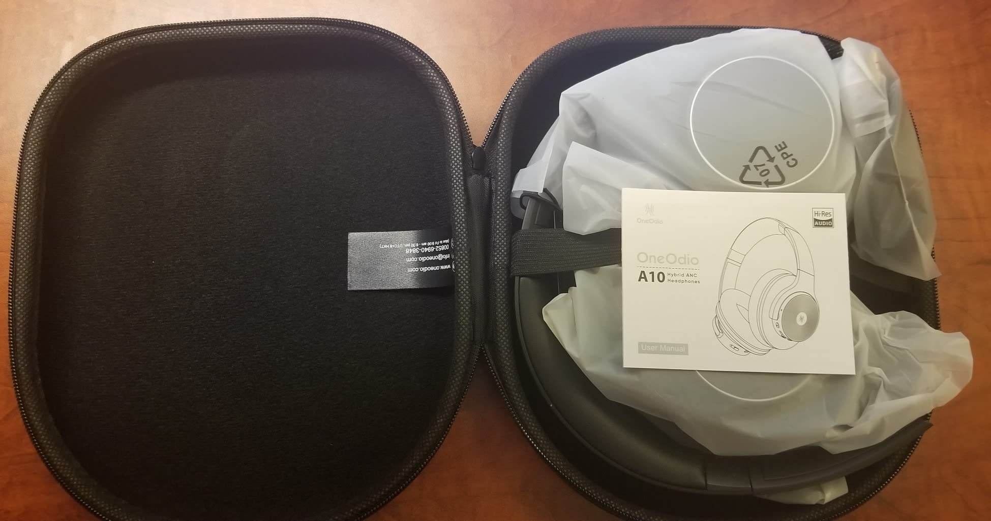 OneOdio Focus A10 - Hybrid Active Noise Cancelling Headphones, Wireless Over-Ear Headphones with 62H Playtime, Fast Charging, Hi-Res Audio, Clear Calls, Bluetooth & Wired Mode for Travel Work customer photo 2