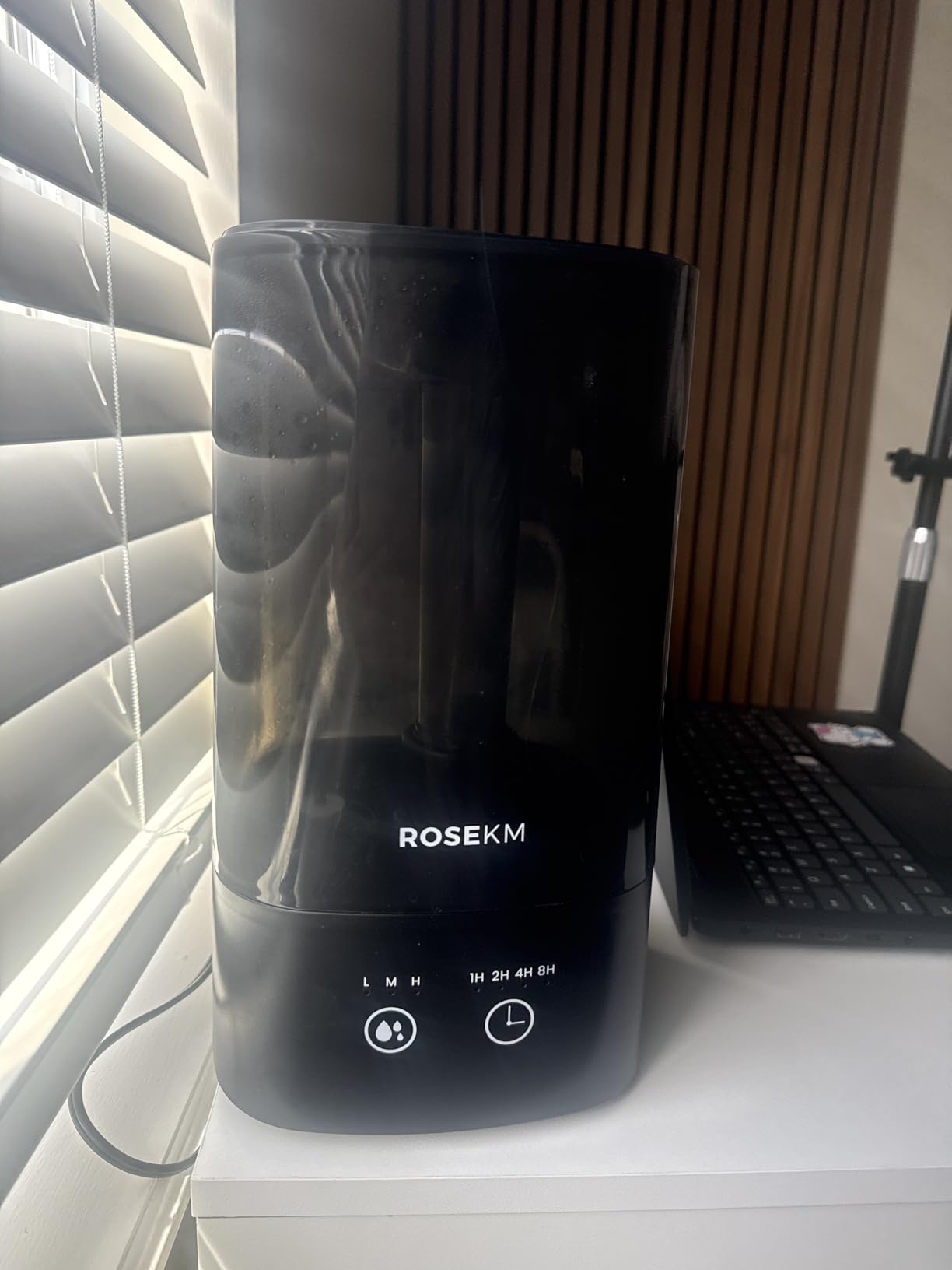 ROSEKM Humidifiers for Bedroom, 2.0L Cool Mist Humidifier for Home Plant and Baby Nursery, Quiet Ultrasonic, 360 Nozzle, Auto Shut-Off, Filterless customer photo 2