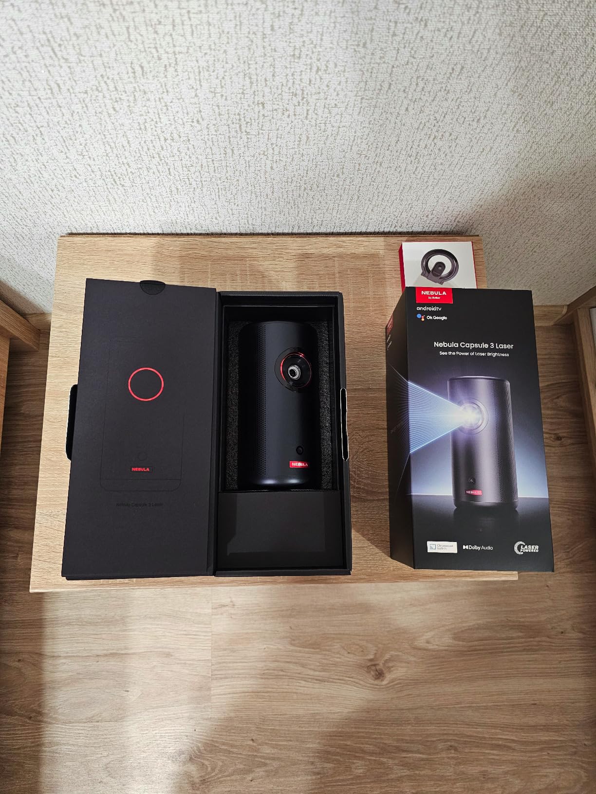 NEBULA Capsule 3 Laser, Outdoor Portable Mini Wi-Fi Smart TV Projector, Upgraded with Google TV, Official Netflix, Dolby Digital, 120 inches Screen and 2.5H Built-In Battery customer photo 2