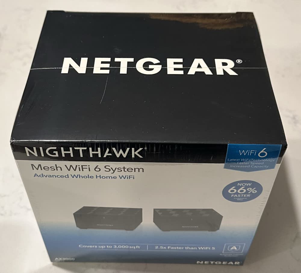 NETGEAR Nighthawk Advanced Whole Home Mesh Dual Band WiFi 6 System (MK72)- AX3000 Router with 1 Satellite Extender, Coverage up to 3,000 sq. ft. and 35+ Devices - Free Expert Help customer photo 2