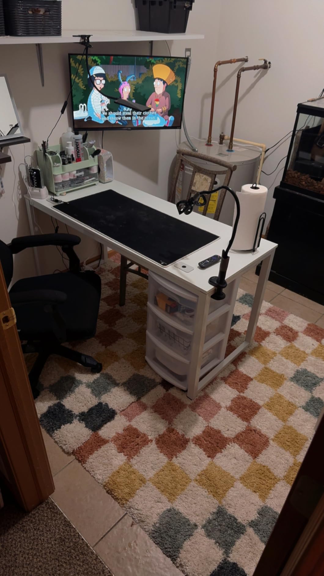 SHW 55-Inch Commercial-Grade Office Computer Desk, Black customer photo 1