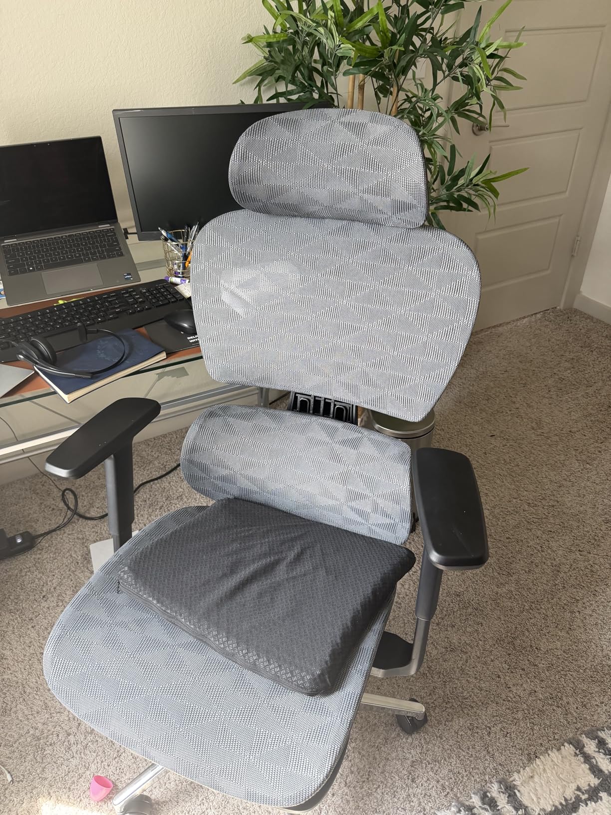 PatioMage Ergonomic Office Chair, Big and Tall Desk Chair with Adjustable Lumbar Support & Seat Depth, High Back Computer Chair, Swivel Mesh Chairs with Wheels for Home Office, Black customer photo 1