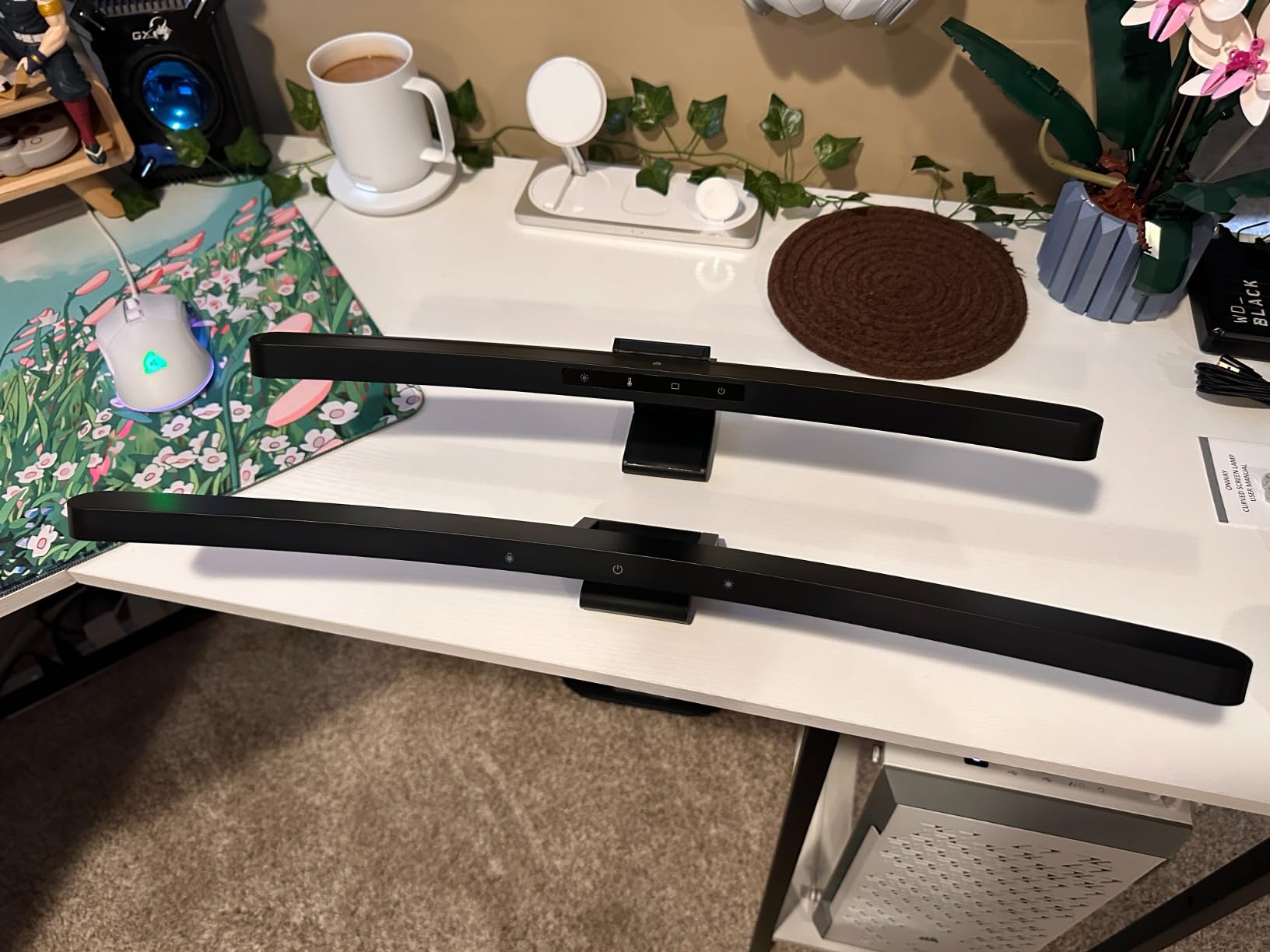 ONWAY Curved Monitor Light Bar with Wireless Remote,Monitor Light Bar with Auto-Dimming and Camera Base,Applicable to All Screens. No Screen Glare,for (Basic) customer photo 2