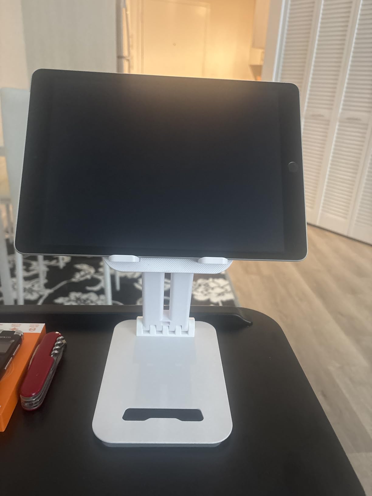 LISEN for iPad Stand Tablet Holder for Desk, Office Desk Accessories for Men Women Moms iPad Gifts Home Office Dorm Essentials Gadgets Portable Monitor Stand for iPad mini Accessories Switch Kindle customer photo 2