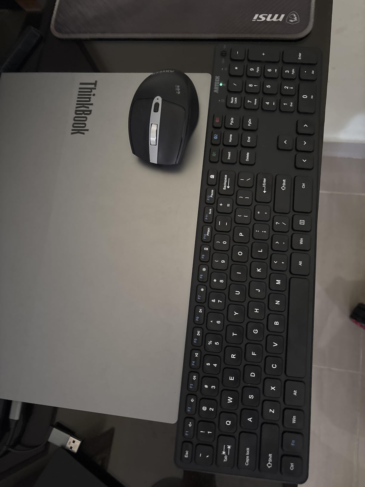 Arteck Universal Multi-Device Bluetooth Keyboard and Mouse Full Size Wireless Bluetooth Keyboard and Ergonomic Mouse Set for Windows, iOS, Android, Computer Desktop PC Laptop iPad Tablet Smartphone customer photo 1