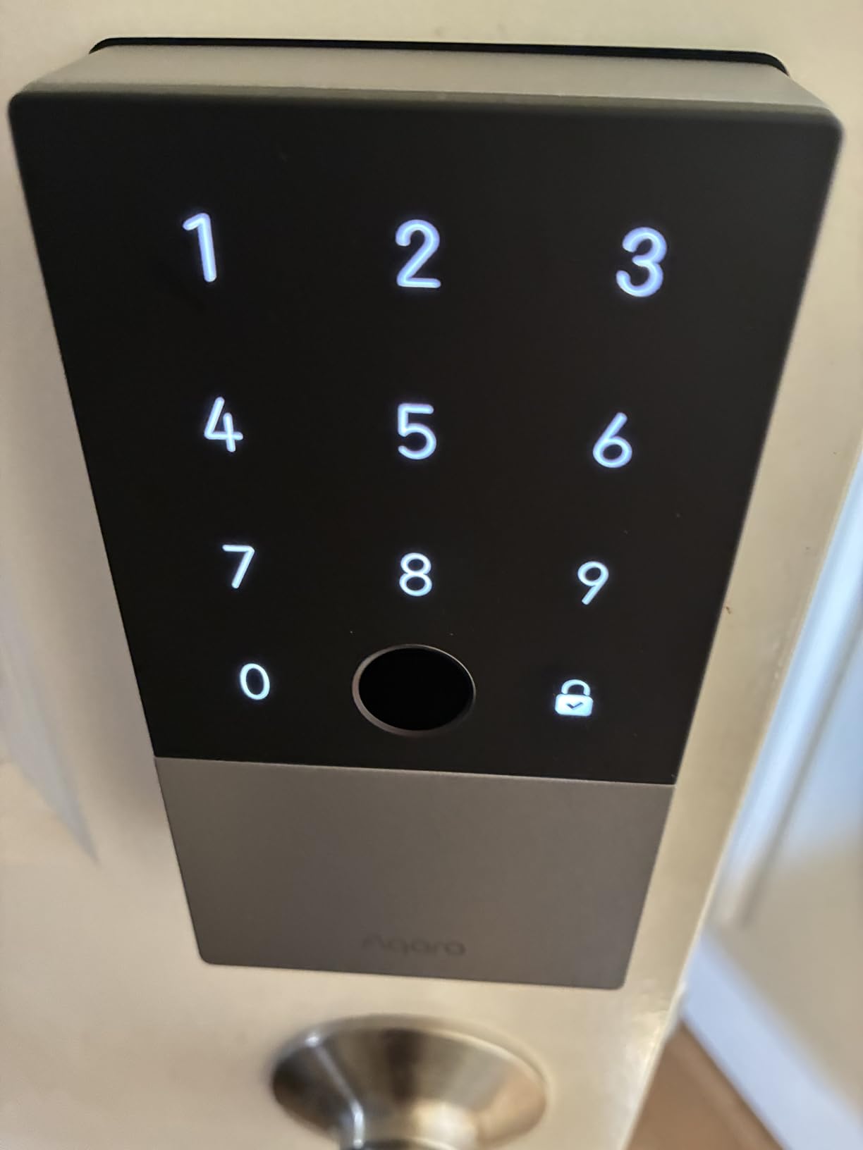 Aqara Smart Lock U100, Fingerprint Keyless Entry Door Lock with Apple Home Key, Touchscreen Keypad, Bluetooth Electronic Deadbolt, IP65 Weatherproof, Supports Apple HomeKit, Alexa, Google, IFTTT, Gray customer photo 1