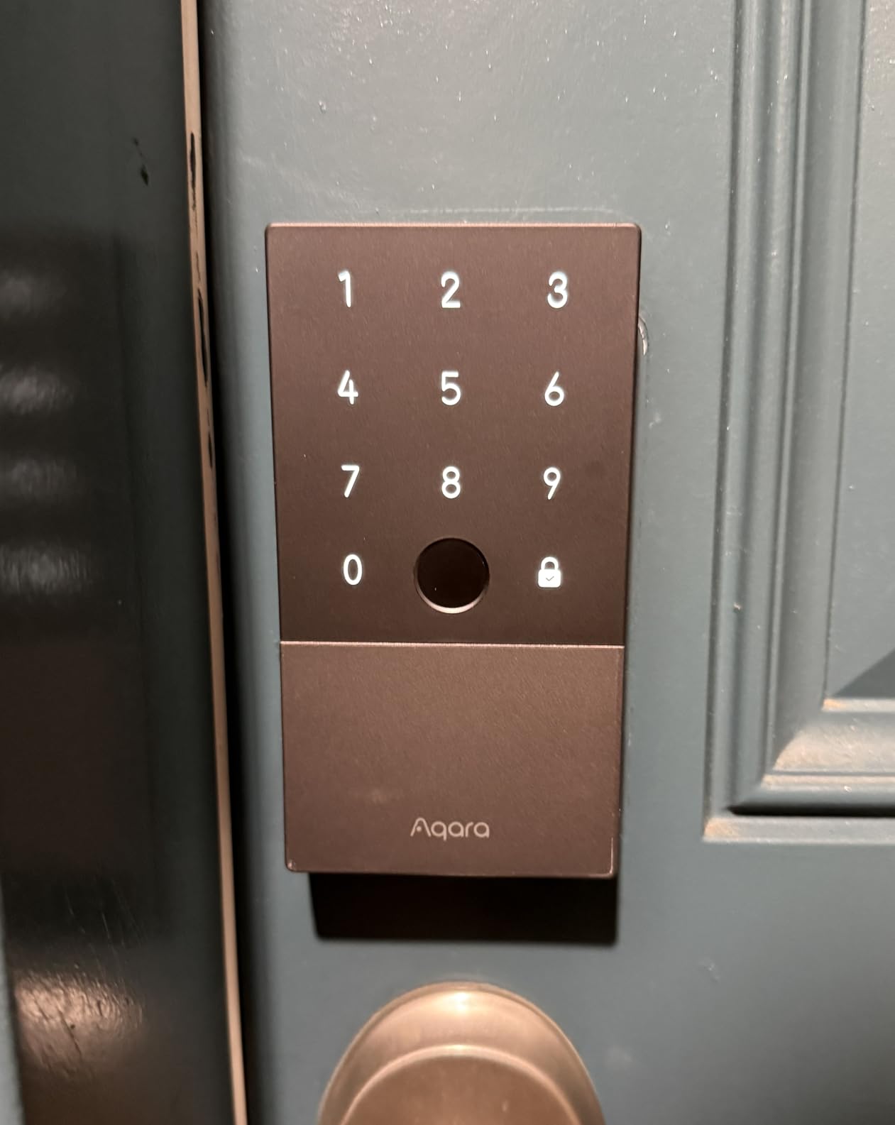 Aqara Smart Lock U100, Fingerprint Keyless Entry Door Lock with Apple Home Key, Touchscreen Keypad, Bluetooth Electronic Deadbolt, IP65 Weatherproof, Supports Apple HomeKit, Alexa, Google, IFTTT, Gray customer photo 2