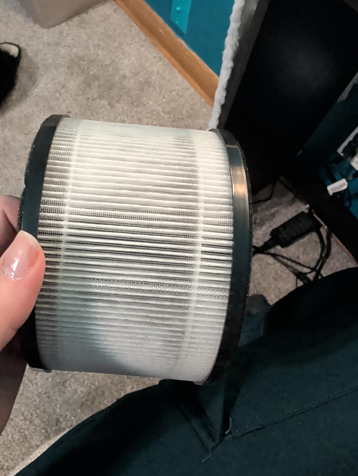 Air Purifiers for Bedroom Home 430 Sq.Ft, MOOKA H13 HEPA Filter Small Portable Air Purifier with USB Cable Fragrance Sponge for Smokers Pollen Pets Dust Odors, Desktop Air Cleaner for Car RV, M01 customer photo 2