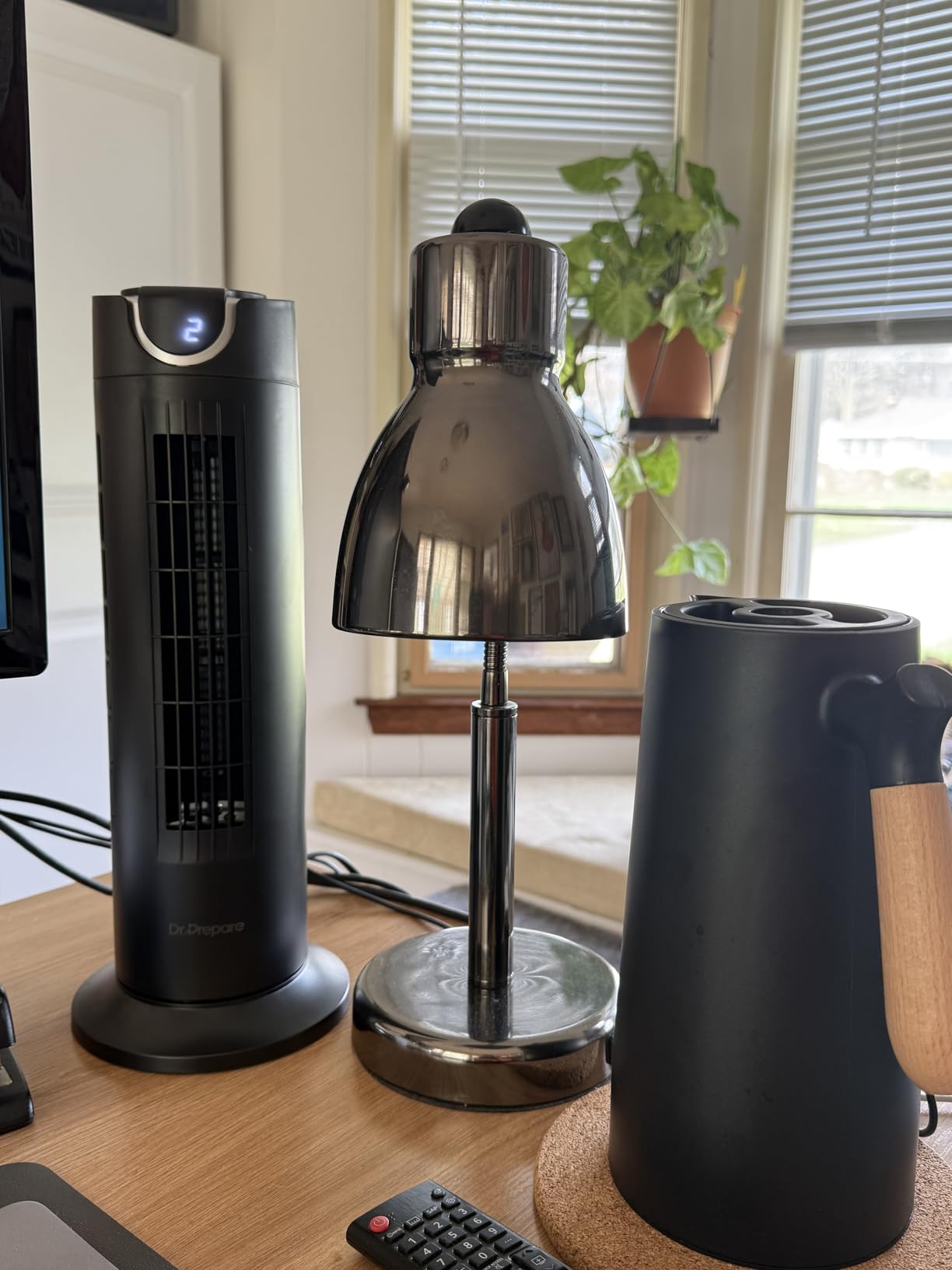 DR.PREPARE Tower Fan for Bedroom, 25 dB Quiet DC Bladeless Fan with Remote, 8 Speeds, 1-8H Timer, 80° Oscillating Fans for Indoors, 16 Inch Portable Desk Table Fans for Room, Home, Office customer photo 1