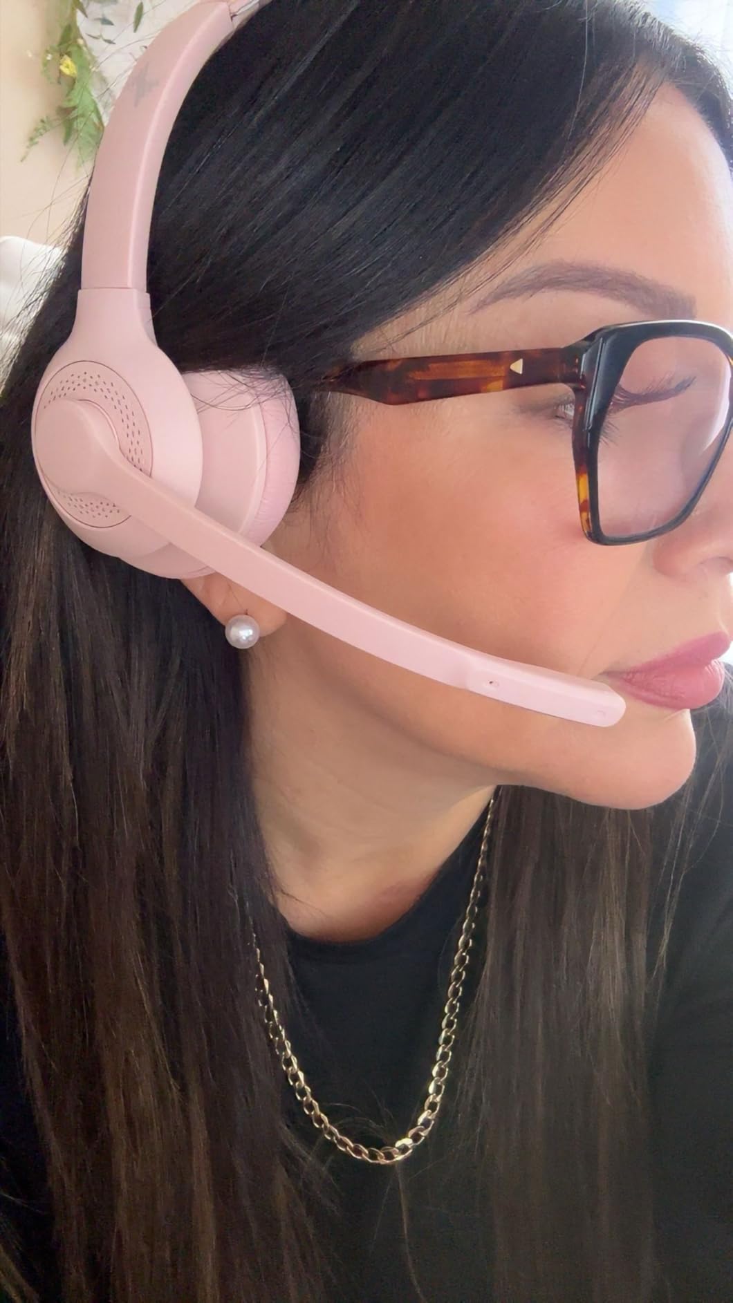 JIAMQISHI Wireless Headset with Mic for Work, Bluetooth V5.2 Headphones with AI Noise Cancelling Microphone, USB Dongle, Clear Calls & Mic Mute, for Laptop, PC, iPhone & Android Phones customer photo 2