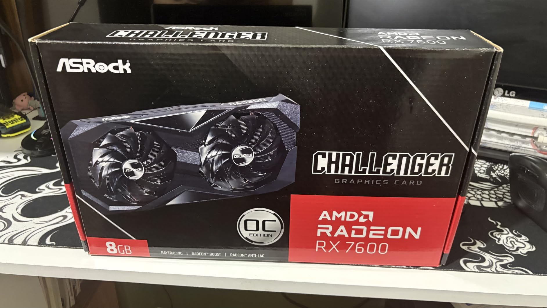 ASRock Radeon RX 7600 Challenger 8GB OC Graphics Card, AMD RDNA 3 Architecture, 8GB GDDR6, PCIe 4.0, Dual Fans, 0dB Silent Cooling, HDMI 2.1, DisplayPort 1.4 customer photo 1