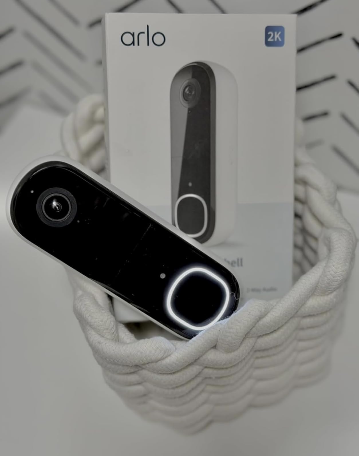 Arlo Video Doorbell 2K (2nd Gen, Latest Release), Wireless or Wired Option, 2-Way Audio, Night Vision, Head to Toe Video View, Package Detection, Person & Vehicle Recognition, 1-Month Secure Plan customer photo 2