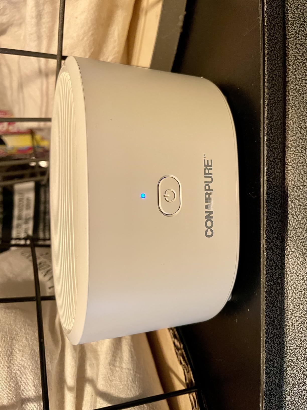 Conair Portable Small Air Purifier, Rechargeable Corded/Cordless, HEPA Air Filter, Allergy Relief, Dust, Pollen, Odor Control, Bedroom, Dorm Room, Small Room customer photo 1