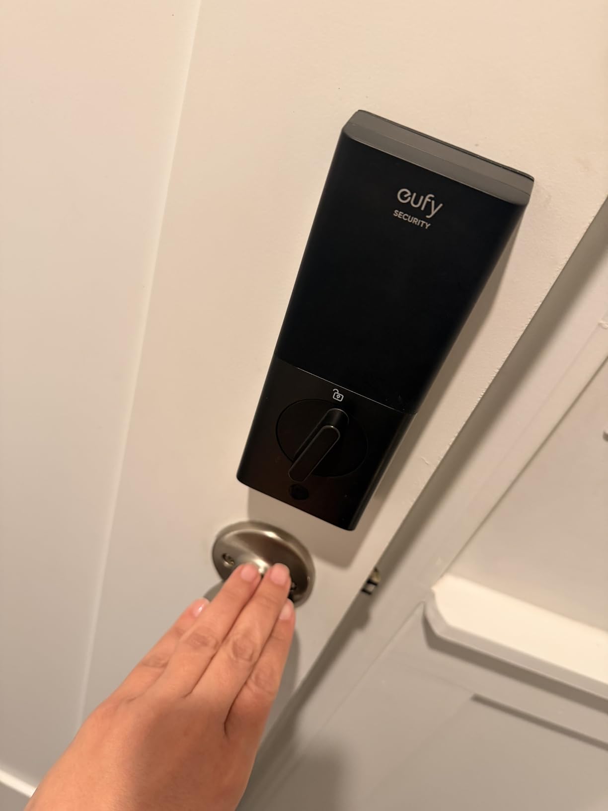 eufy Security Smart Lock C220, Fingerprint Keyless Entry Door Lock, Built-in Wi-Fi, App Remote Control, Front Door Smart Lock Deadbolt, 8Months Battery, Reliable Power, IP53 Waterproof, BHMA Grade 3 customer photo 1