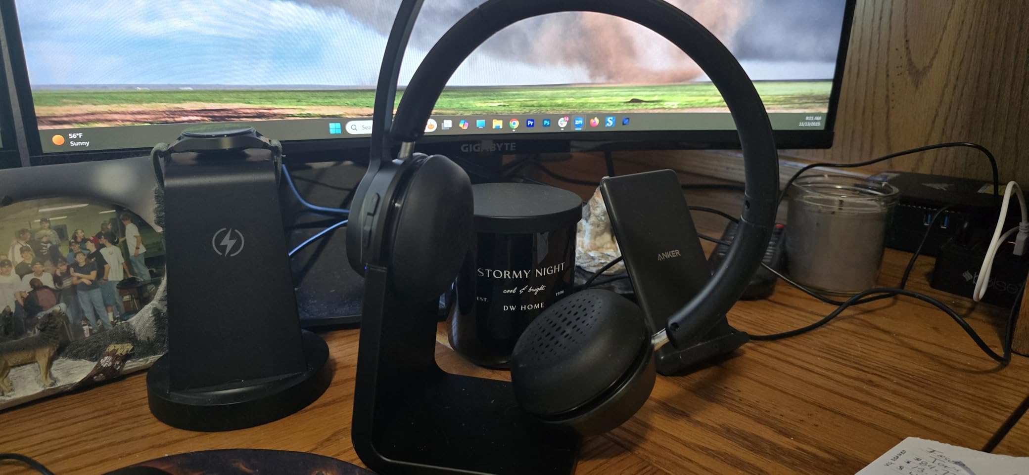 (Upgraded Version) Wireless Headset, Bluetooth Headset with Noise Cancelling Microphone, Best Headphones with Mic Mute & USB Dongle for PC/Computer/Laptop/Cell Phones/Remote Work/Call Center customer photo 1