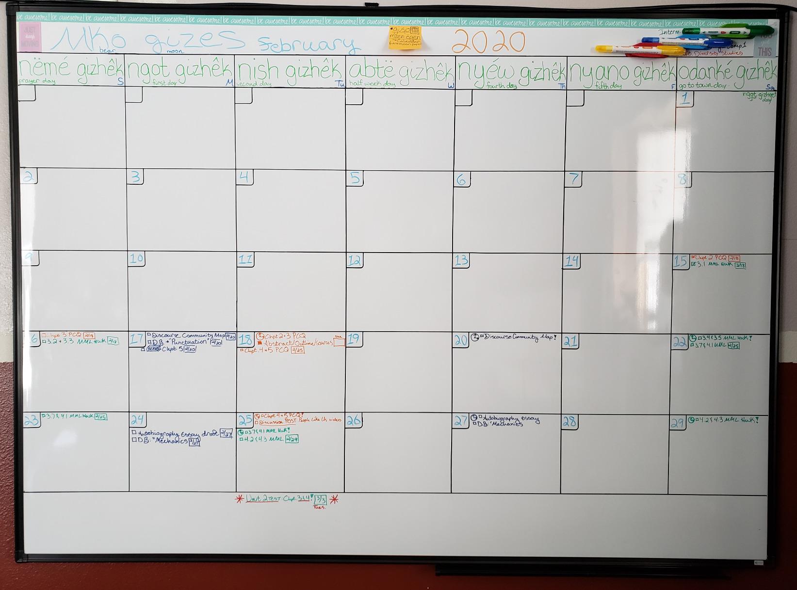 Lockways Large Magnetic Dry Erase Board 48