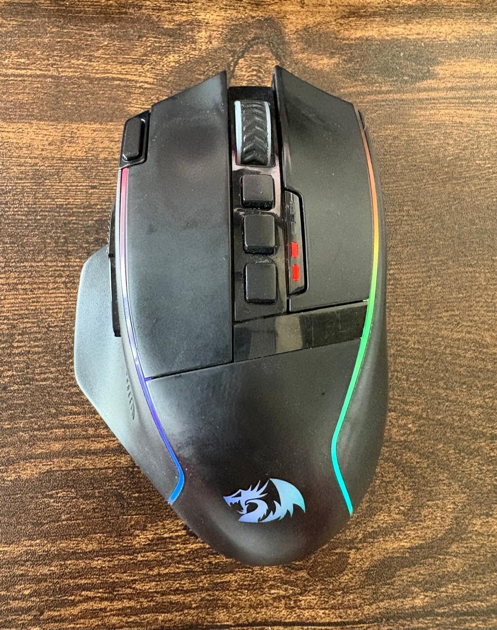 Redragon Wireless Gaming Mouse, Ergonomic Mouse 16000 DPI with Rapid Fire Key, 9 Macro Buttons, 170-Hour Durable Power Capacity and RGB Backlight Wired/Wireless Mouse for Laptop/Mac/PC customer photo 1