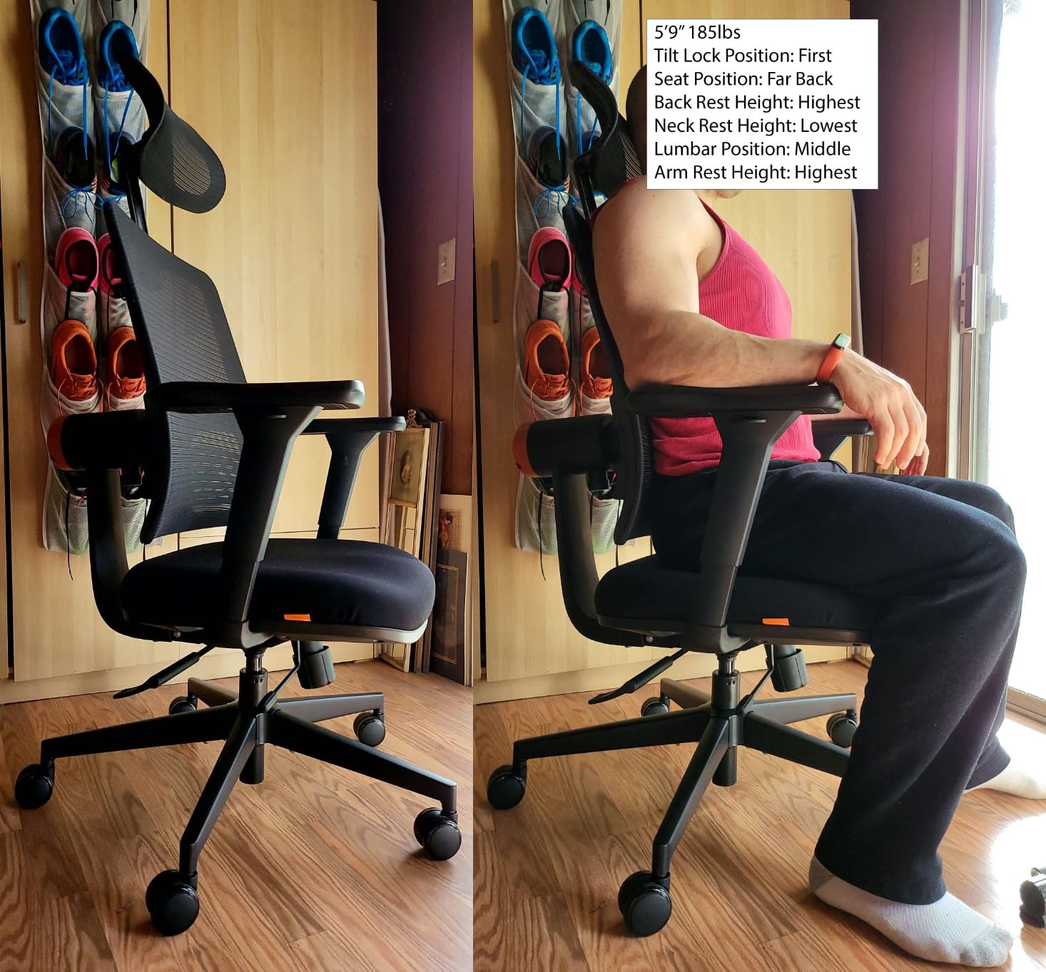 Newtral Ergonomic Home Office Chair, High Back Desk Chair with Unique Adaptive Lumbar Support, Adjustable Headrest, Seat Depth Adjustment, 96°-126° Tilt Function, Adjustable Armrest Recliner customer photo 1