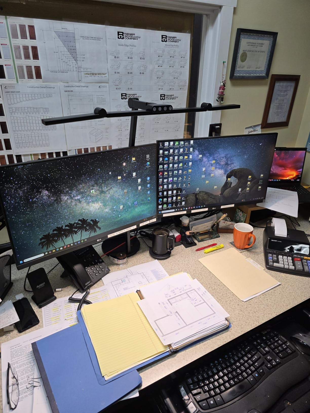 Micomlan Architect Desk Lamp with Atmosphere Lighting, Adjustable Led Desk Light for Home Office with Base, 24W Bright Auto Dimming Table Light with Rotatable Swing Arm for Workbench Computer customer photo 1